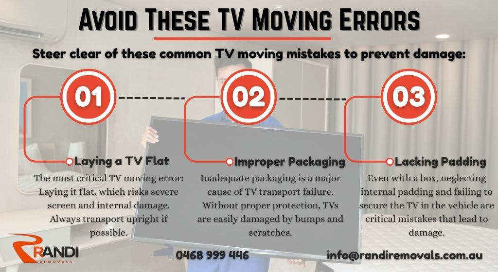 How to transport TV for moving: common mistakes
